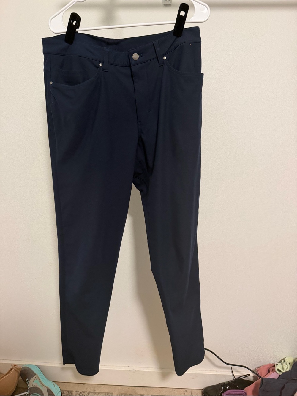 Anthropologie Navy Blue Slim Dress Pants